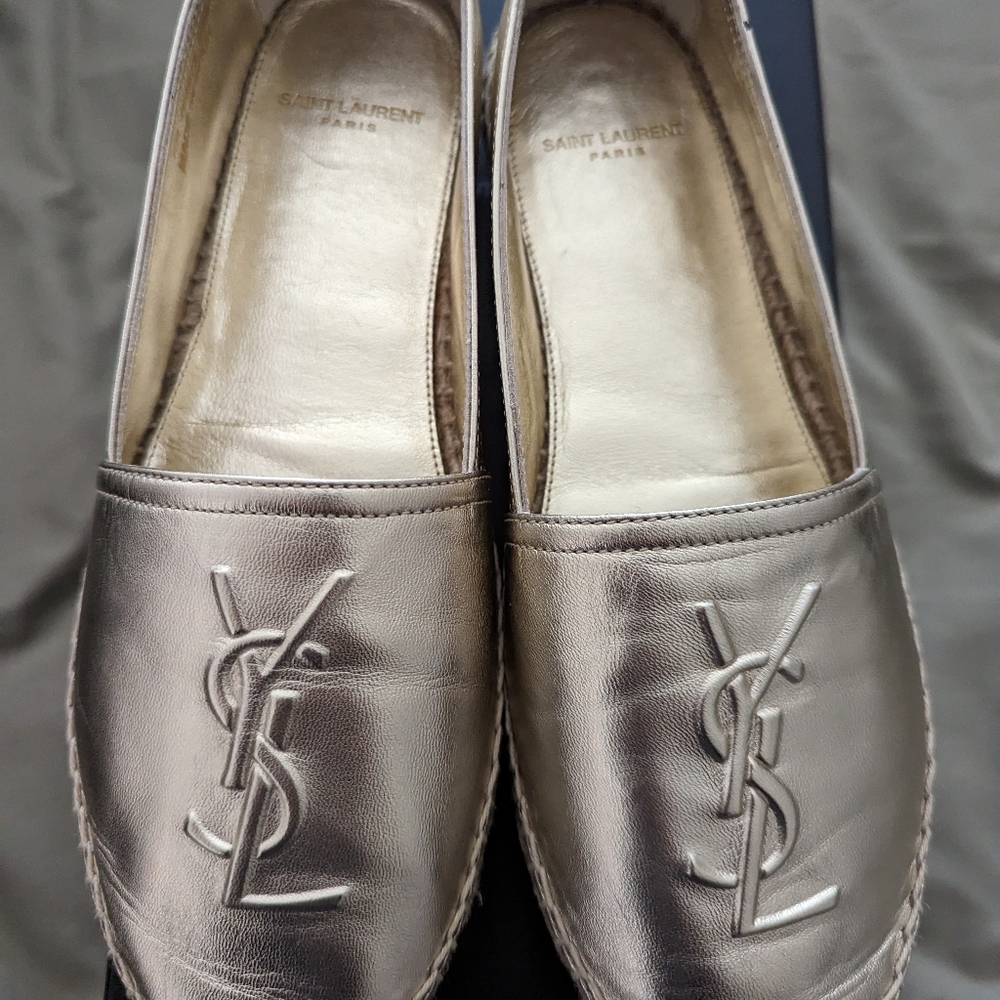 YSL Gold Espadrilles